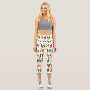 Leggings Capri Motif de boutons de chats colorés