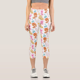 Leggings Capri Motif De Chats, Chats Mignons, Kitty, Chatons, Paw