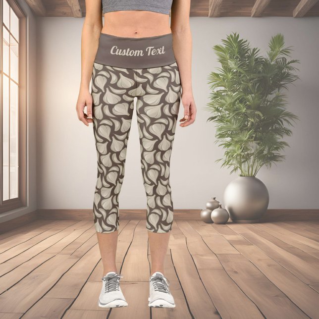 Leggings Capri Motif de coupe d'ail (Créateur téléchargé)