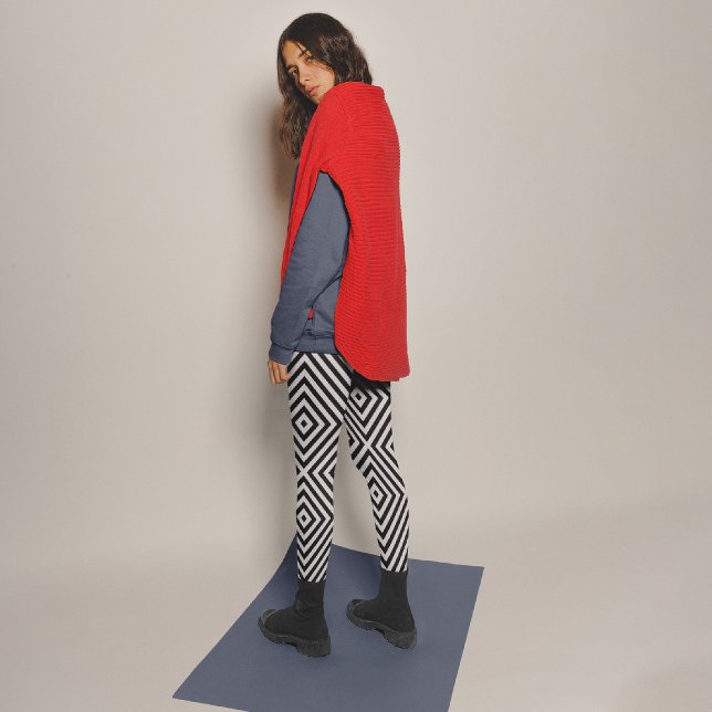 Leggings Capri Motif de croisement noir (Créateur téléchargé)