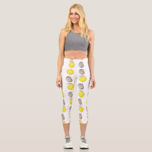 Leggings Capri Motif de dessin animé avec un hérisson mignon et u