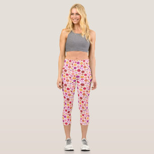 Leggings Capri Motif de floraisons colorées