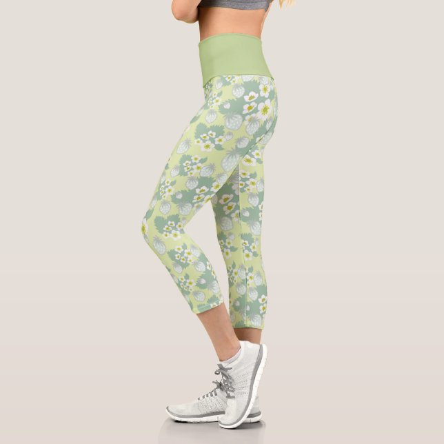 Leggings Capri Motif de fraises (Gauche)