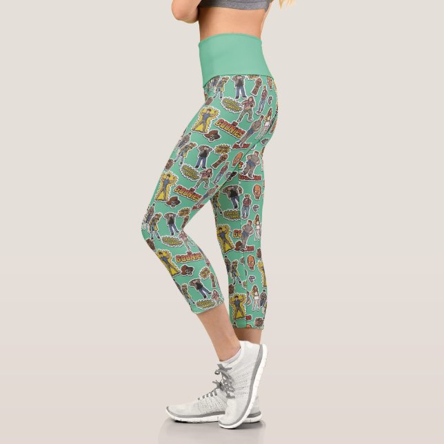 Leggings Capri Motif de l'autocollant rétro Goonies (Gauche)
