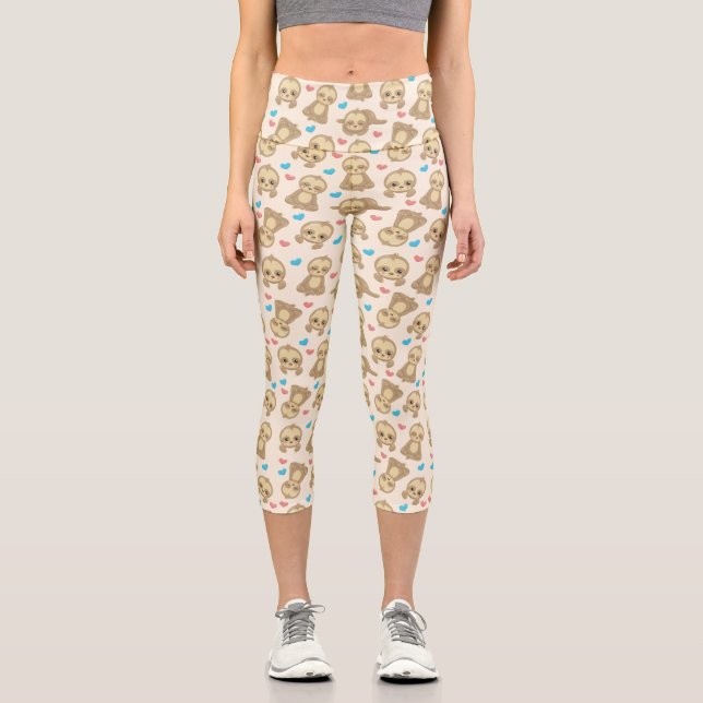 Leggings Capri Motif De Parfums, Mignons Parfums, Coeurs (Recto)