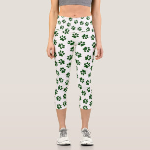 Leggings Capri Motif De Pâtes, Patrouilles De Chiens, Paws Vertes