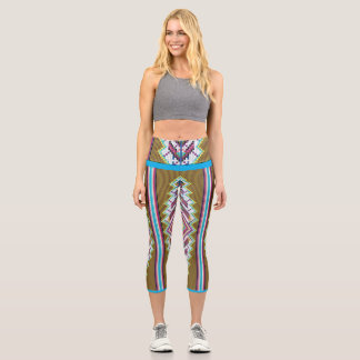 Leggings Capri Motif de perles Navajo
