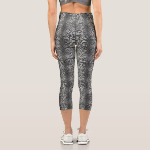 Leggings Capri Motif de rayure de tigre sans couture