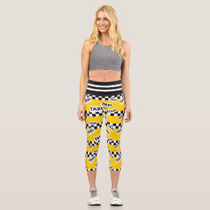 Leggings Capri Motif de taxi jaune de New York
