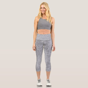 Leggings Capri Motif de texture en pierre gris foncé en béton