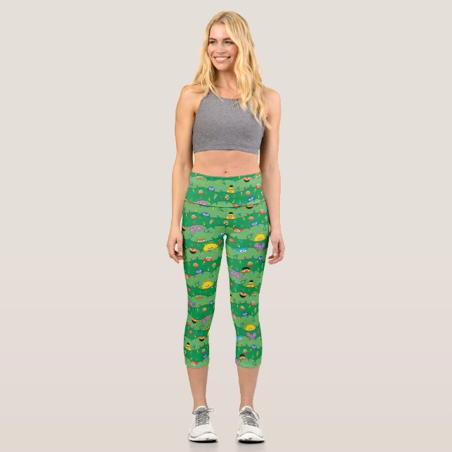 Leggings Capri Motif des lumières de Noël de la rue Sésame (Recto)