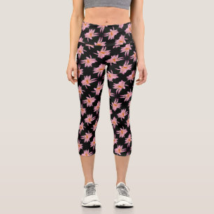 Leggings Capri Motif Dramatique Fleur De Faisée
