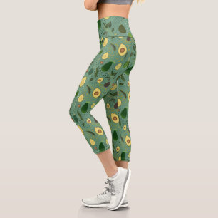 Leggings Capri Motif du parti Avocado