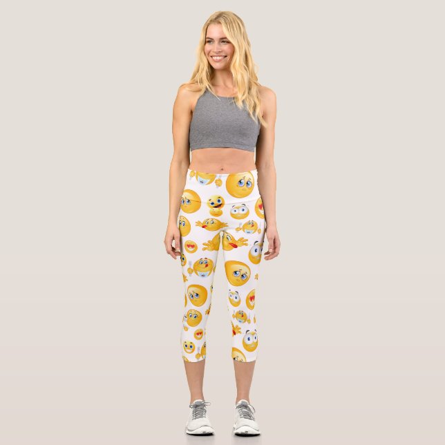 Leggings Capri Motif Emoji (Recto)