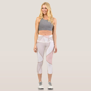 Leggings Capri Motif fantaisiste de fleurs sauvages à l'aquarelle