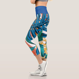 Leggings Capri Motif feuille