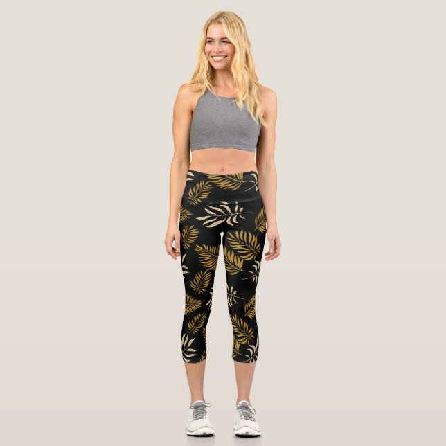 Leggings Capri Motif feuille 16 (Recto)