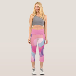 Leggings Capri Motif géométrique coloré moderne