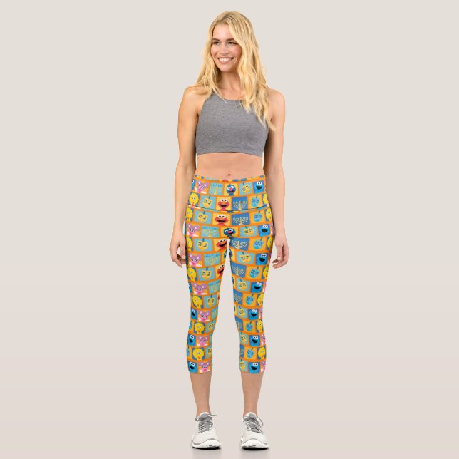 Leggings Capri Motif Hanoukka de Sesame Street (Recto)