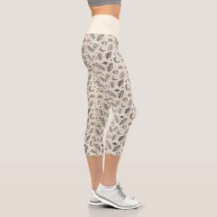 Leggings Capri Motif Lunaire Céleste Étoilé Mystique