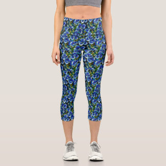 Leggings Capri Motif Morning Glory Capris de yoga taille haute