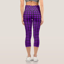 Motif Plaid de goth noir violet