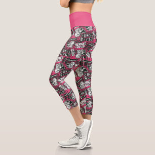 Leggings Capri Motif Plaid Des Filles Hex