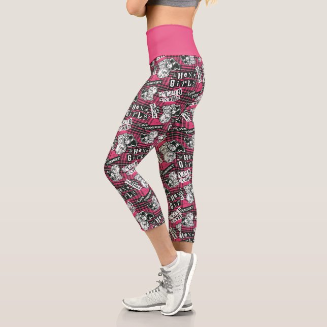 Leggings Capri Motif Plaid Des Filles Hex (Gauche)