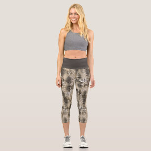 Leggings Capri Motif Poster de animal branché Snake