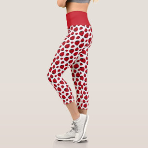 Leggings Capri Motif Red Ladybug