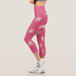 Leggings Capri Motif rose Roses
