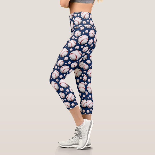 Leggings Capri Motif sportif de baseball (Gauche)