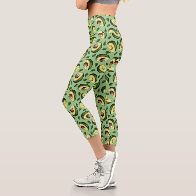Leggings Capri Motif tendance Green Avocado (Gauche)