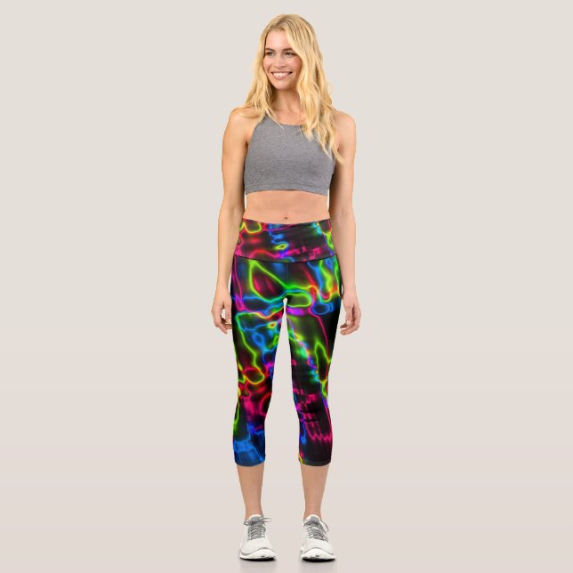 Leggings Capri Neon Bright Capri Yoga Pants (Recto)