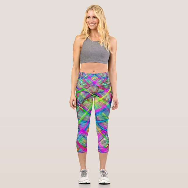 Leggings Capri Neon plaid (Recto)