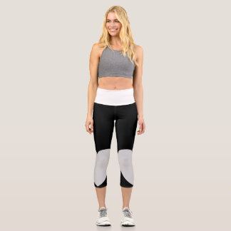 Leggings Capri noir décalé
