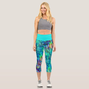 Leggings Capri Nouvelle-Zélande Abalone Paua Shell Motif 1