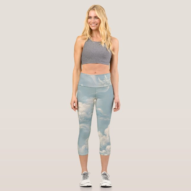 Leggings Capri Nuages éthérés (Recto)