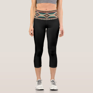 Leggings Capri "OAXACA BAND / BLACK" - Capris taille haute