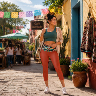 Leggings Capri « OAXACA BAND / CARA-CARA » Capris taille haute 
