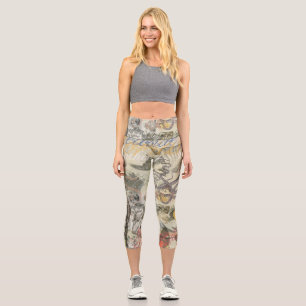 Leggings Capri Octopus Beach Antique Côte Steampunk