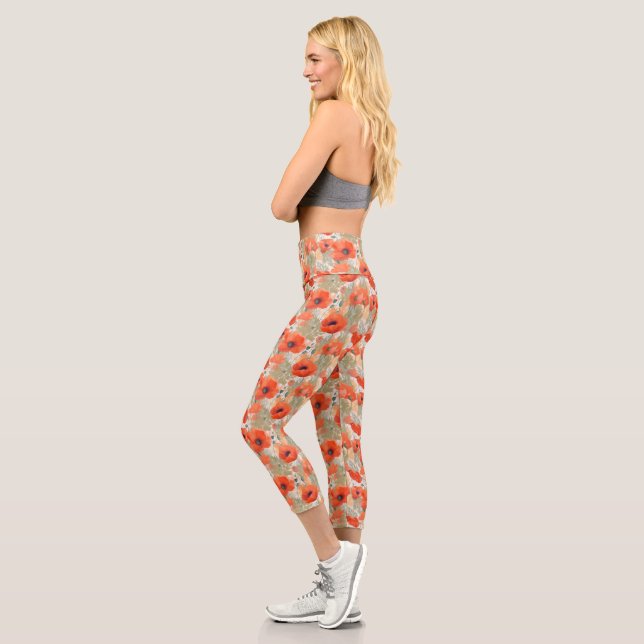 Leggings Capri Orange Poppy Meadow (Gauche)