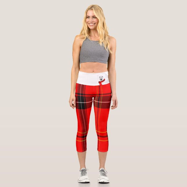 Leggings Capri Ours polaire avec taille d'Écharpe plate Jambes Ca (Recto)