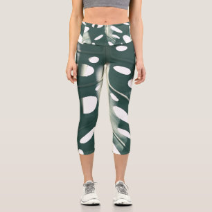 Leggings Capri Pale Green Pastel Fromage Suisse Plante
