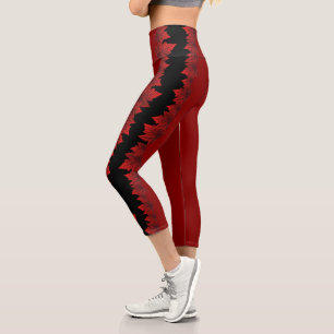 Leggings Capri Pantalon Canada Yoga Pants Canada Maple Leaf Team