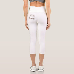 Leggings Capri Pantalon capri blanc Pink Steel