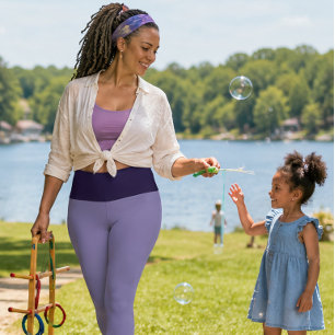 Leggings Capri Pantalon capri « PLUM PURRFECT » taille haute pers