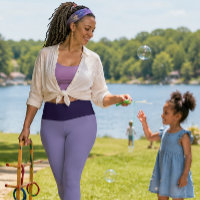 Pantalon capri « PLUM PURRFRCT » à taille haute pe