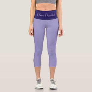 Leggings Capri Pantalon capri « PLUM PURRFRCT » taille haute pers