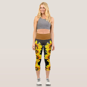 Leggings Capri Pantalon capri taille haute Tournesol